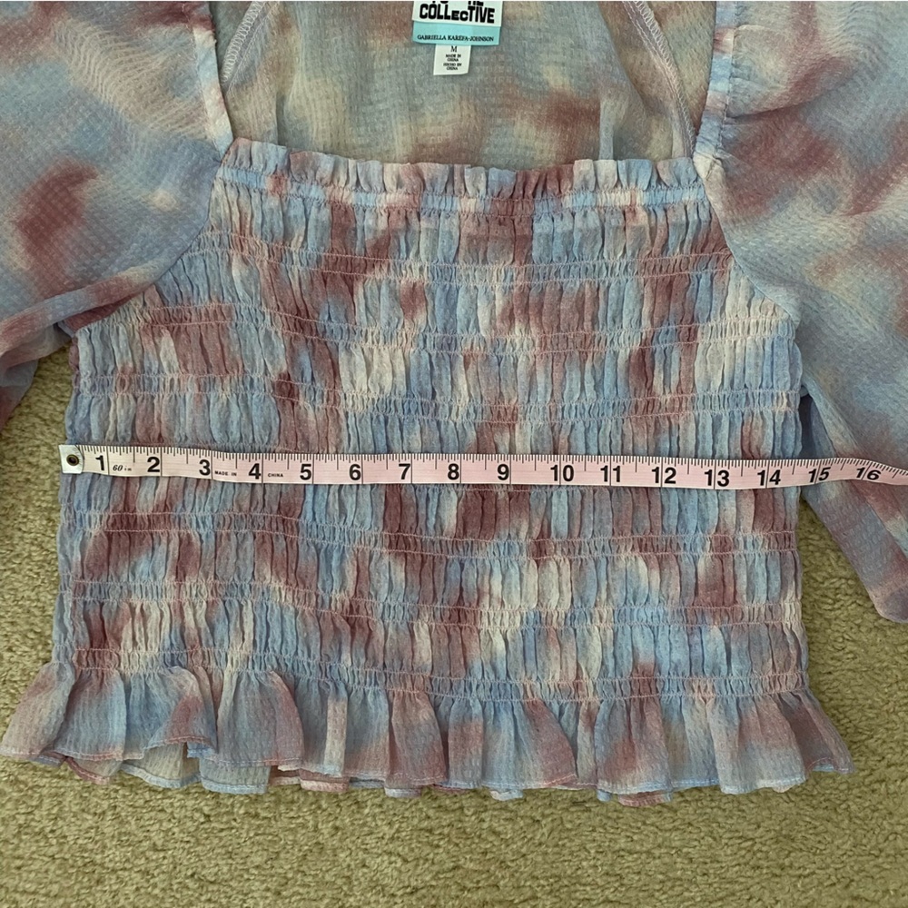 Target Future Collective Medium Blue Purple Dye Blouse - Picture 6 of 6